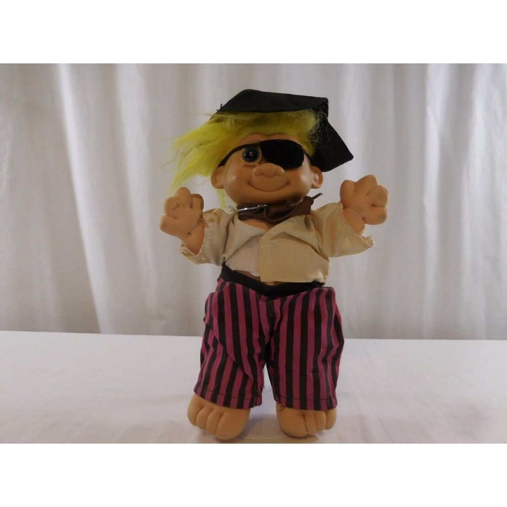 Vintage 1990's 11" Halloween Pirate Troll Sinbad Russ Troll Kidz
